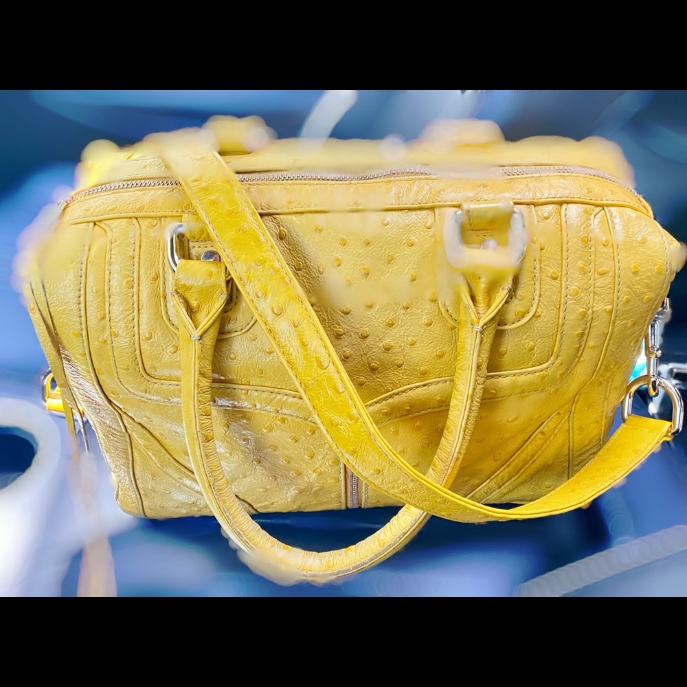 Rebecca Minkoff ostrich print MAB Satchel